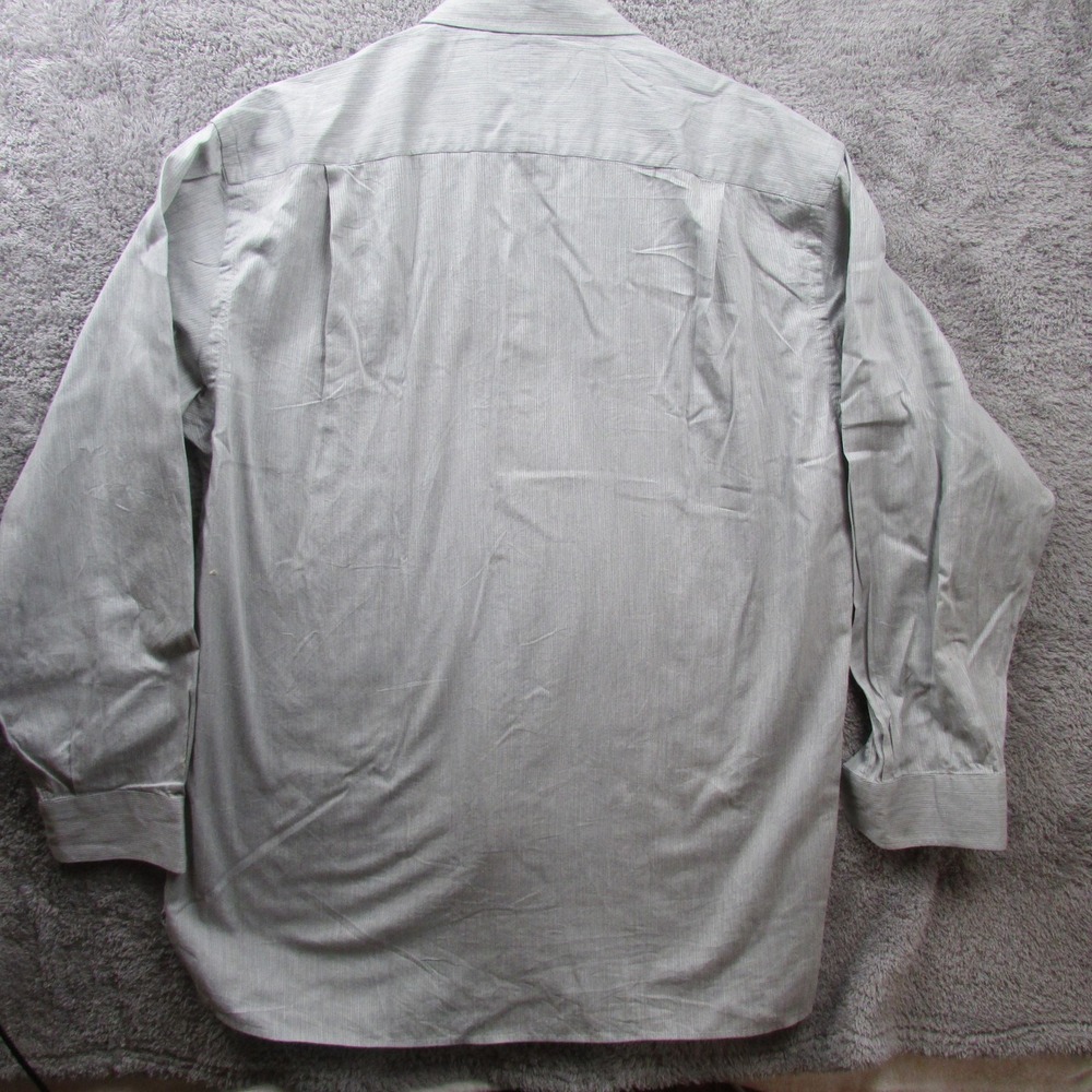John W. Nordstrom Shirt Mens Large Gray Casual Button Down Long Sleeve Pocket - Picture 2 of 7